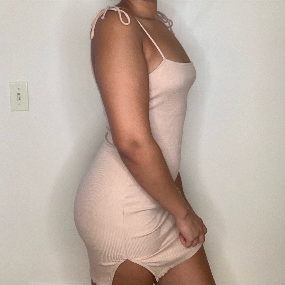UO Blush ribbed mini dress